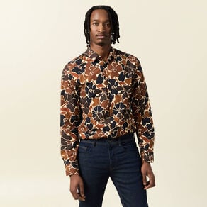 chemise manches longues marron homme Chemise manches longues marron homme