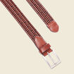 Ceinture tress&eacute;e marron homme