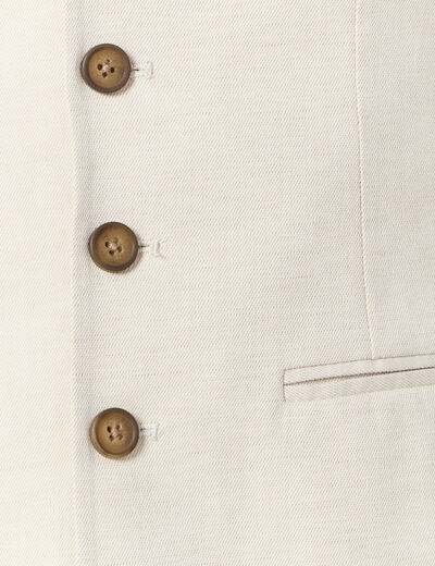 Veston sans manches sable homme