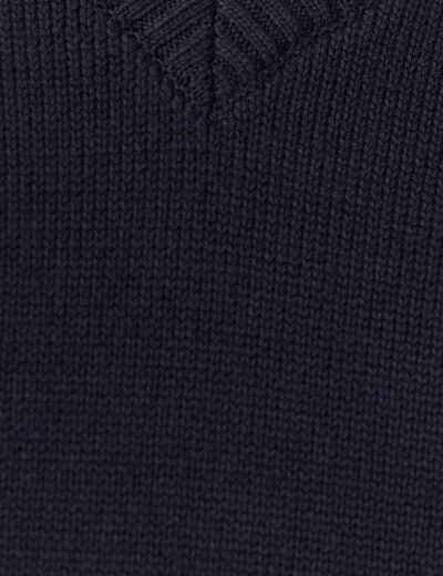 Pull éco-responsable bleu marine homme