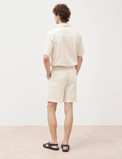 Short beige homme