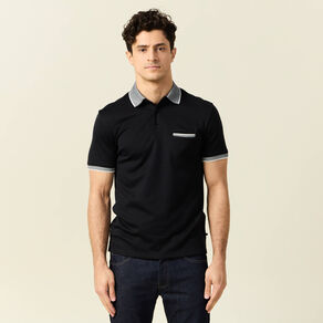 Polo manches courtes noir homme