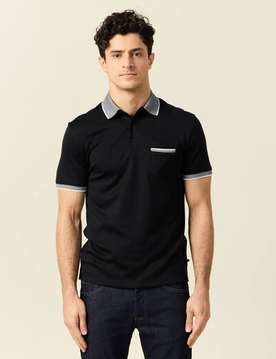 Polo manches courtes noir homme