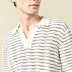 Polo ample en coton manches courtes ecru homme