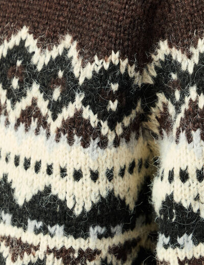 Pull moyenne maille col rond sable homme