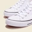 Tennis en toile à lacets blanc homme