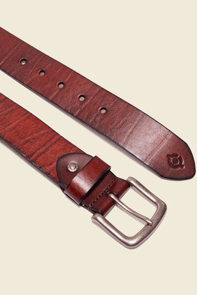 Ceinture en cuir marron homme
