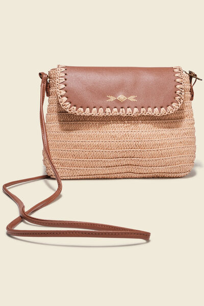 Sac à bandoulière ecru femme
