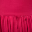 Robe fluide col v manches courtes rouge clair femme