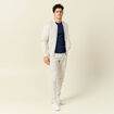 Blouson zippé col teddy sable homme