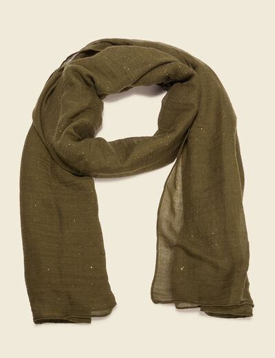 Foulard vert kaki femme