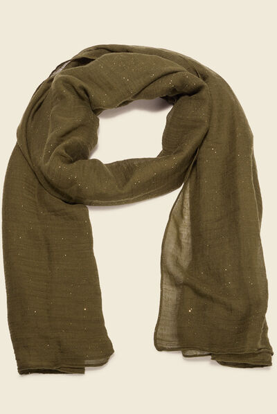 Foulard vert kaki femme