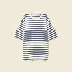 T-shirt oversize brodé en coton blanc homme