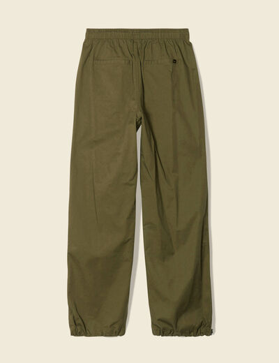 Pantalon battle bas élastiqué vert kaki femme