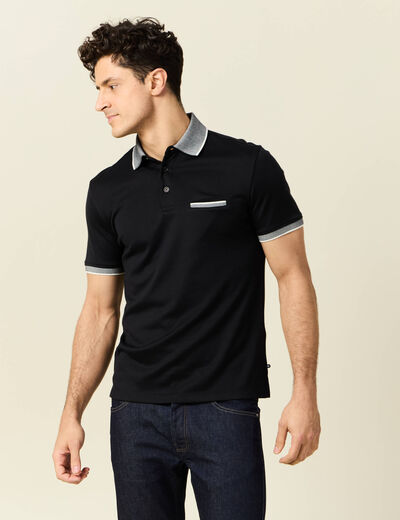 Polo manches courtes noir homme