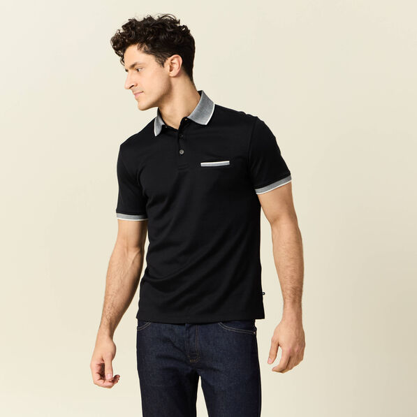Polo manches courtes noir homme