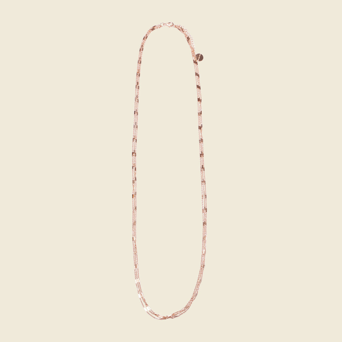 Collier chaînes multirangs couleur or femme