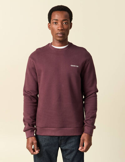 Sweat manches longues bordeaux homme