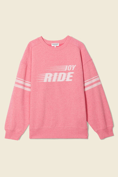 Sweat éco-responsable rose fushia femme