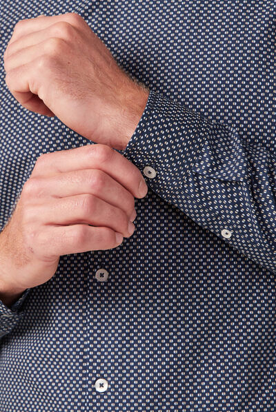 Chemise éco-responsable bleu marine homme