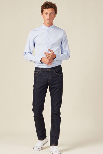 Chemise manches longues bleu clair homme