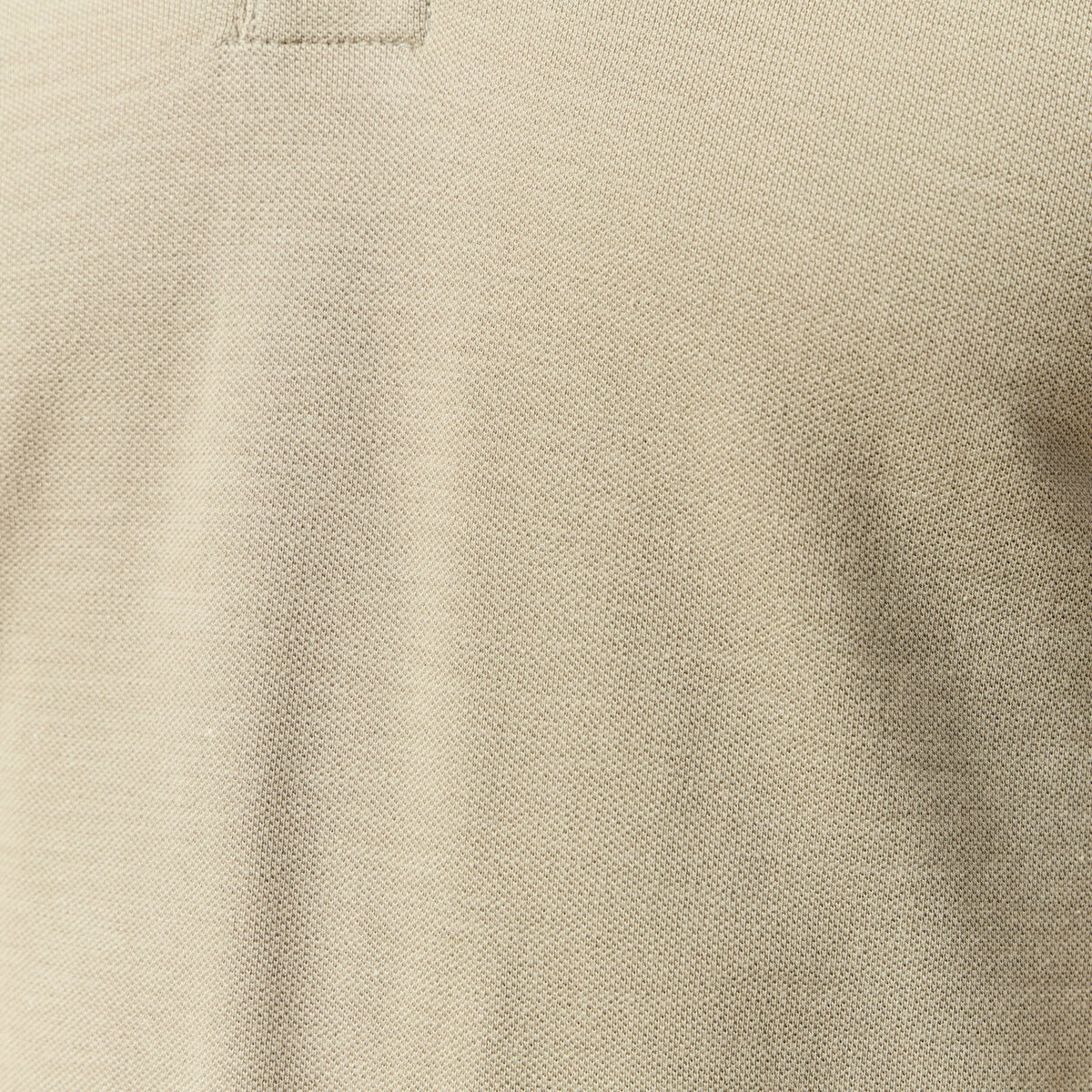 Polo cintré manches courtes en coton vert kaki homme