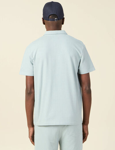 Polo manches courtes bleu gris homme