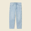 Jeans relax 5 poches denim bleach homme