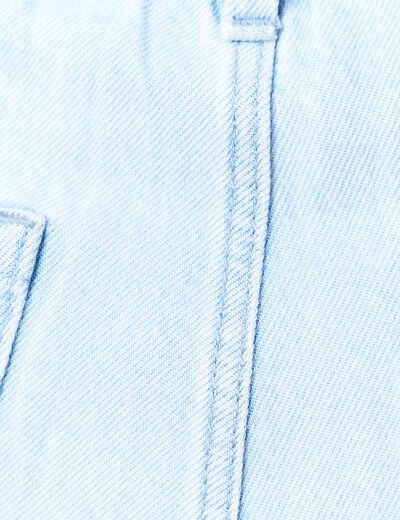 Jeans large à pinces denim bleach femme