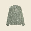 Blouse manches longues vert kaki femme