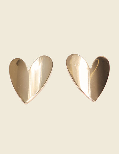 Boucles d'oreilles clous couleur or femme