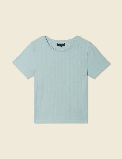 T-shirt manches courtes vert pastel femme