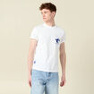 T-shirt manches courtes brodé blanc homme