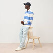 Jeans large longueur 32 en coton denim snow bleach homme