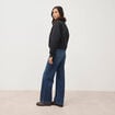 Blouson ample court col classique noir femme