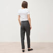 Pantalon paperbag gris femme
