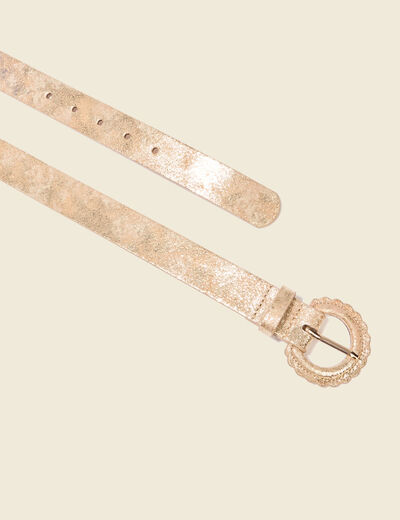 Ceinture irisée beige femme