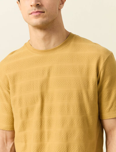 T-shirt manches courtes beige homme