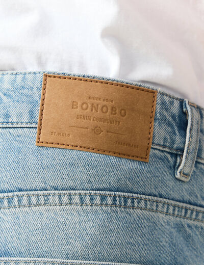 Jeans large 5 poches denim dirty homme