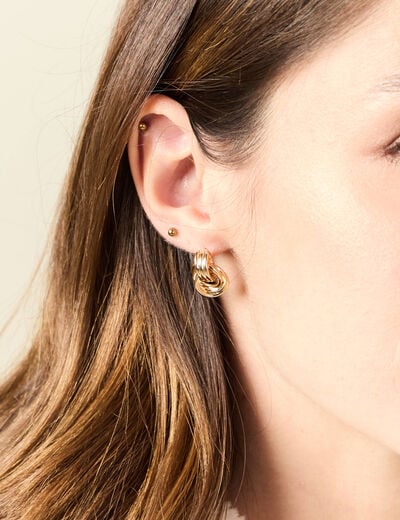 Boucles d'oreilles clous couleur or femme