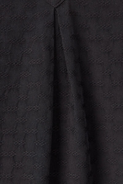 Blouse manches longues noir femme