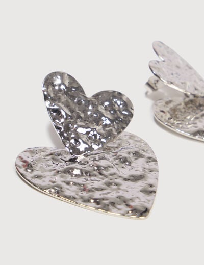 Boucles d'oreilles couleur argent femme