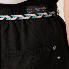 short paperbag ceinture noir femme Short paperbag ceinturé noir femme