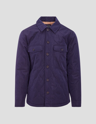 Blouson droit éco-responsable bleu foncé homme