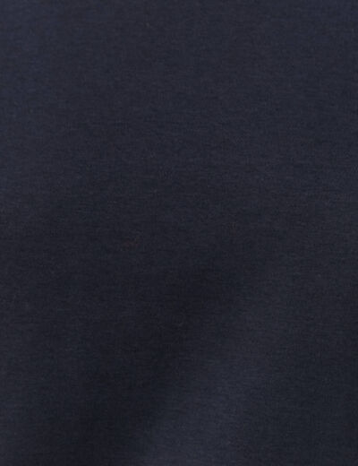 T-shirt cintr&eacute; col rond manches courtes bleu marine femme