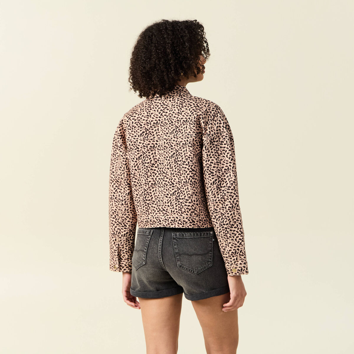 Blouson boutonné camel femme