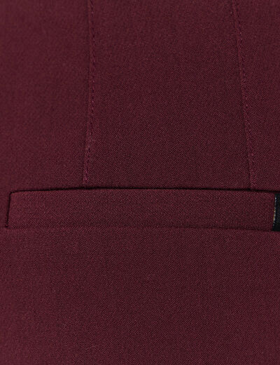 Pantalon cigarette violet foncé femme