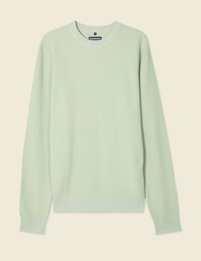 Pull éco-responsable vert clair homme