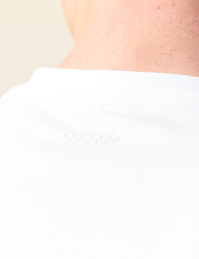 T-shirt col V homme Instinct blanc homme