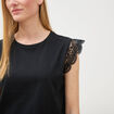 T-shirt manches courtes noir femme